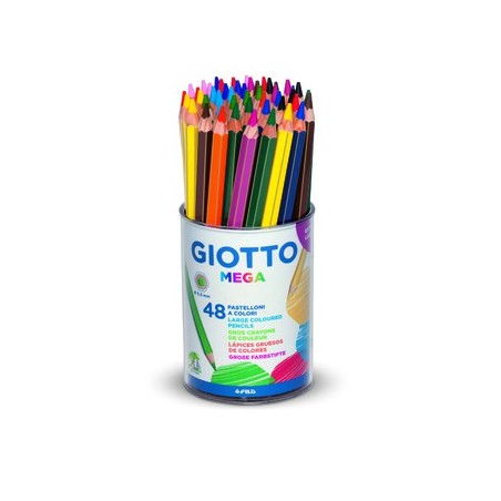 MEGA POT 48 CRAYONS COULEURS ASSORTIS