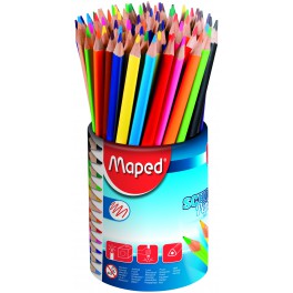 SCHOOLPEP'S POT 72 CRAYONS COULEURS ASSORTIS