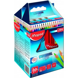 SCHOOLPEP'S CLASSPACK 144 CRAYONS COULEURS ASSORTIS