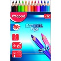 SCHOOLPEP'S MAXI 12 CRAYONS COULEURS ASSORTIS