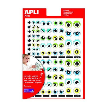 312 GOMMETTES YEUX RONDS BLEU/VERT