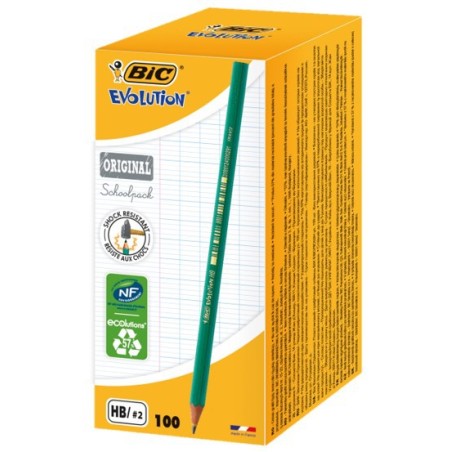 ÉCOLUTIONS HB BOITE 100 CRAYONS GRAPHITE DONT 5 GRATUIT