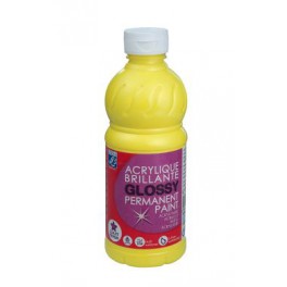 ACRYL GLOSSY FLACON 500ML JAUNE CITRON