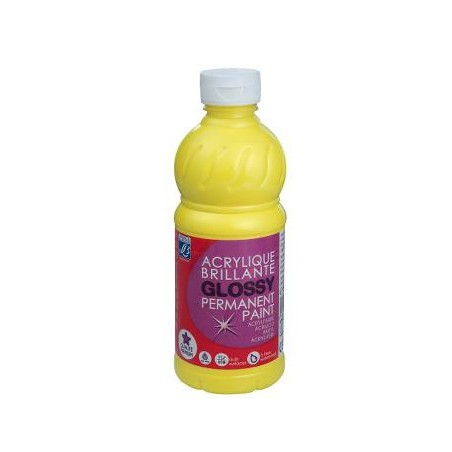 ACRYL GLOSSY FLACON 500ML JAUNE CITRON