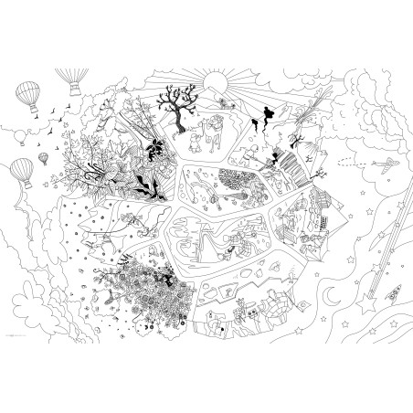 LES EXPLORATEURS COLORIAGE GEANT 120x80CM
