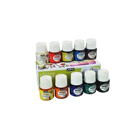 LOT 10 X 45 ML PEINTURE VITREA 160