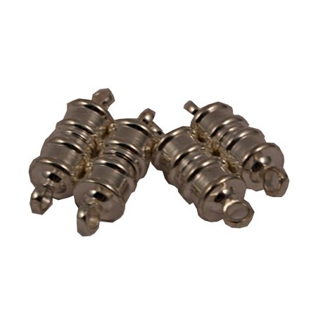 LOT DE 4 FERMOIRS AIMANTES ARGENT