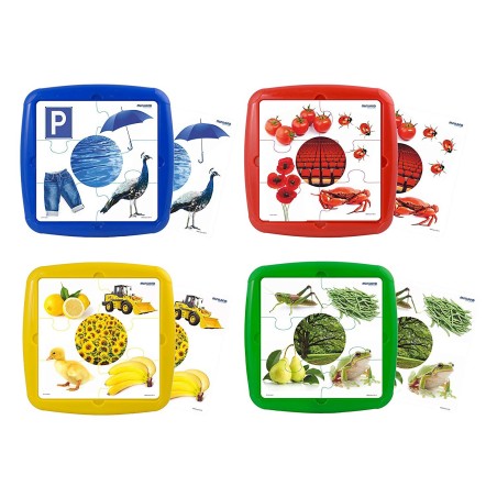 LOT DE 4 PUZZLES  LES COULEURS