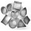 LOT DE 9 EMPORTE PIECES METAL INOX CONTOURS ONDULES