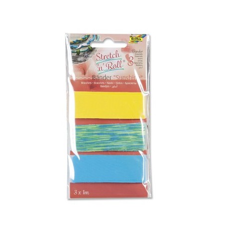 LOT 3 BRACELETS STRETCH 'N' ROLL  SUNSHINE 1M X 25MM