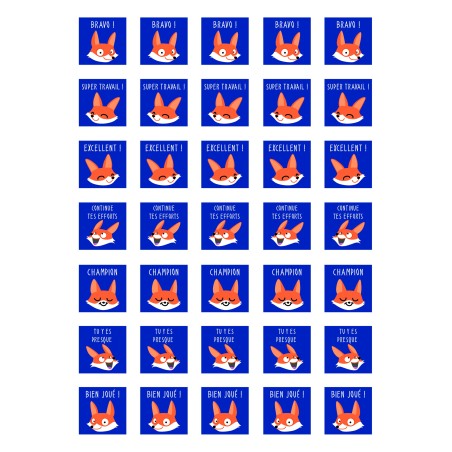 700 BONS POINTS ADHESIFS ANIMAUX