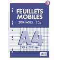 FEUILLETS MOBILES 21X29,7 200P SÉYÈS 80G BLANC