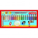 WOODY 18 CRAYONS COLORIS ASSORTIS