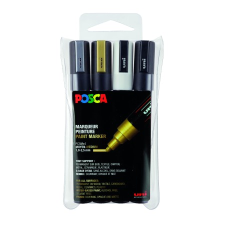 POSCA PC-5M 4 MARQUEURS SPECIAL FETES