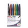 6 FEUTRES PINCEAUX SES15C COLORIS CLASSIQUES ASSORTIS