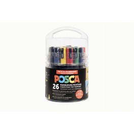 POSCA POT 26 MARQUEURS COLORIS CLASSIQUES