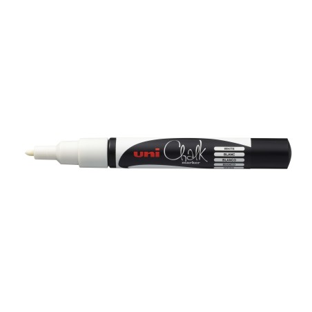 UNI-CHALK MARQUEUR POINTE FINE BLANC
