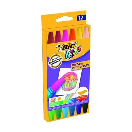 ETUI 12 PASTELS HUILE TRIANGULAIRE COUL. ASS.