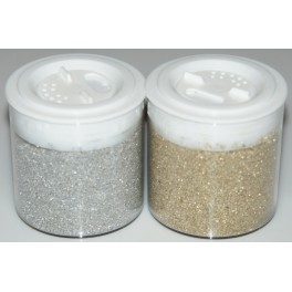 LOT DE 2 POTS SABLE OR ARGENT 100GR