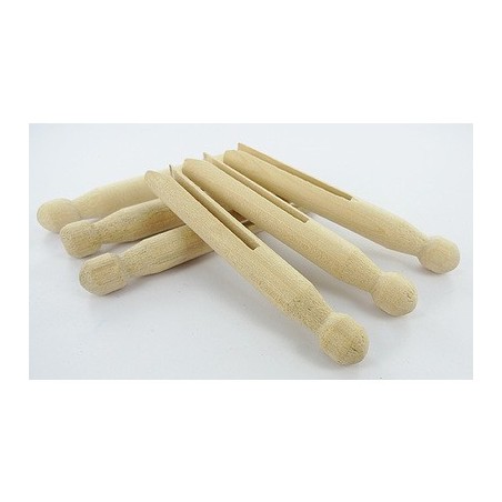 LOT DE 50 EPINGLES A LINGE BOIS NATUREL