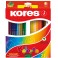 ETUI 24 CRAYONS DE COULEUR 18CM KORES ASSORTIS