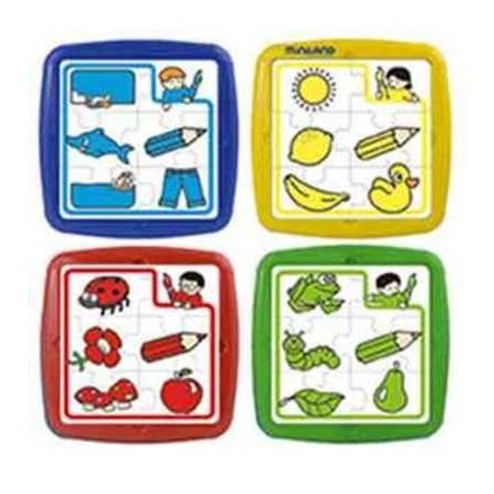 PUZZLES SILHOUETTE COULEURS  6 Pièces plastique souple