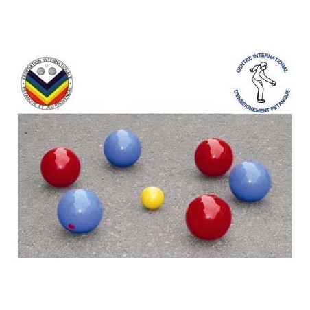 BOULES PETANQUE initiation enfants  6 boules diam 65mm/200g