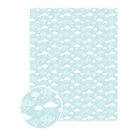 PQT 10 FEUILLLES GLUEPATCH NUAGE 30X40MM