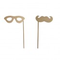 10 PHOTOBOOTH MOUSTACHE et LUNETTES MASQUES