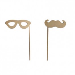 10 PHOTOBOOTH MOUSTACHE et LUNETTES MASQUES