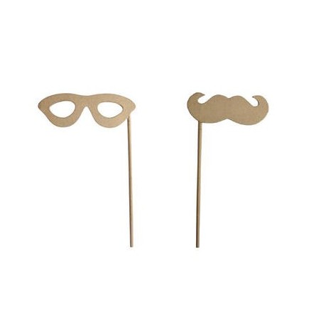 10 PHOTOBOOTH MOUSTACHE et LUNETTES MASQUES