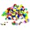 POMPONS TRICOLORES - 200 PIECES DIAMETRES ET COULEURS ASSORTIES