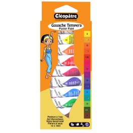 CLÉOPATRE 10 TUBES GOUACHES 10ML