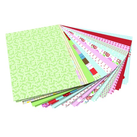 26F PAPIER IMPRIMÉS 24X32CM MOTIFS PAYS SCANDINAVES