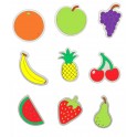 9 AIMANTS BOIS À COLORIER FRUITS
