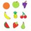 9 AIMANTS BOIS À COLORIER FRUITS