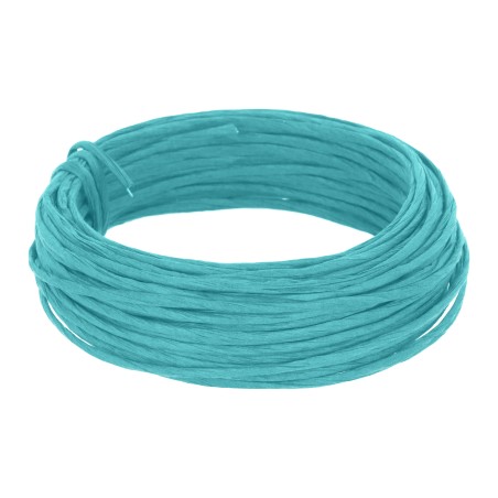 FIL MÉTAL REVÊTEMENT PAPIER BLEU 10M