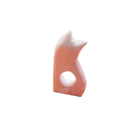 ROND DE SERVIETTE (bois) CHAT 125X60