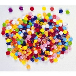 PERLES PLASTIQUE MULTICŒUR 375 perles