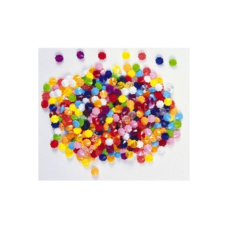 PERLES PLASTIQUE MULTICŒUR 375 perles