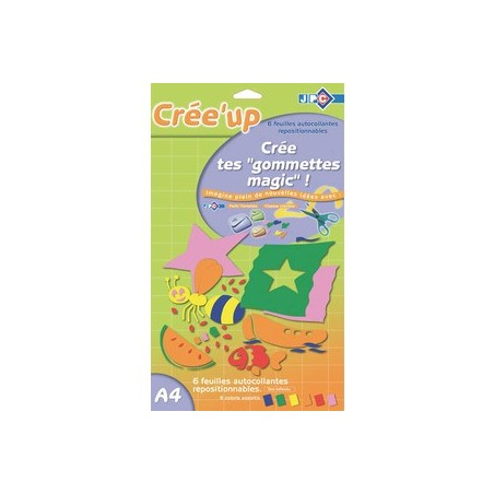 GOMMETTES A DECOUPER POCHETTE 6 F, A4