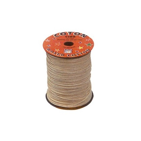 FIL COTON CIRE ECRU 0.7m/m BOBINE 100m