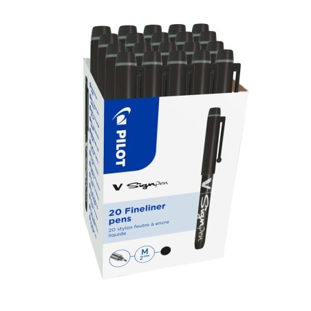 V SIGN-PEN VALUE PACK 16+4 FEUTRE ECRITURE NOIR