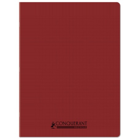 CAHIER PP RECYCLÉ 24X32 96P ROUGE