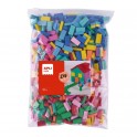 700 MINI-BRIQUES MOUSSE EVA COLORIS, FORMES ET TAILLES ASSORTIS