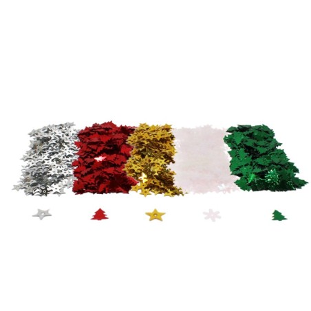 PAILLETTES SEQUINS ETOILES POT 180G COLORIS ASSORTIS