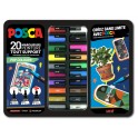 POSCA MALLETTE METAL DE 20 MARQUEURS "POP COLORS"
