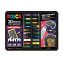 POSCA MALLETTE METAL DE 20 MARQUEURS "GROOVY COLORS"