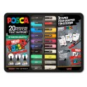 POSCA MALLETTE METAL DE 20 MARQUEURS "STICKERS GRAFFITI"