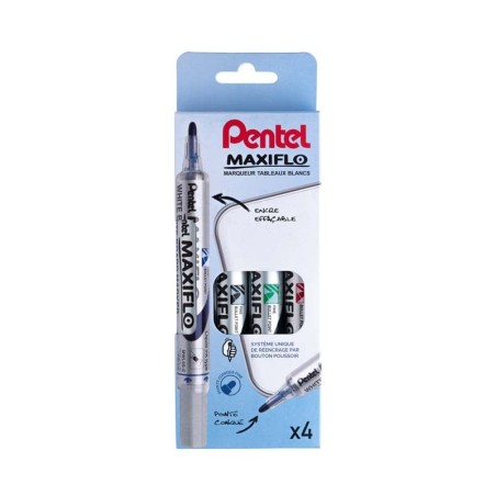 MAXIFLO OGIVE MOYEN 4 MARQUEURS COLORIS ASSORTIS